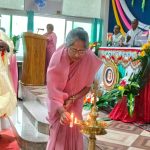 Lighting the lamp by Sr. Sherin Jose
